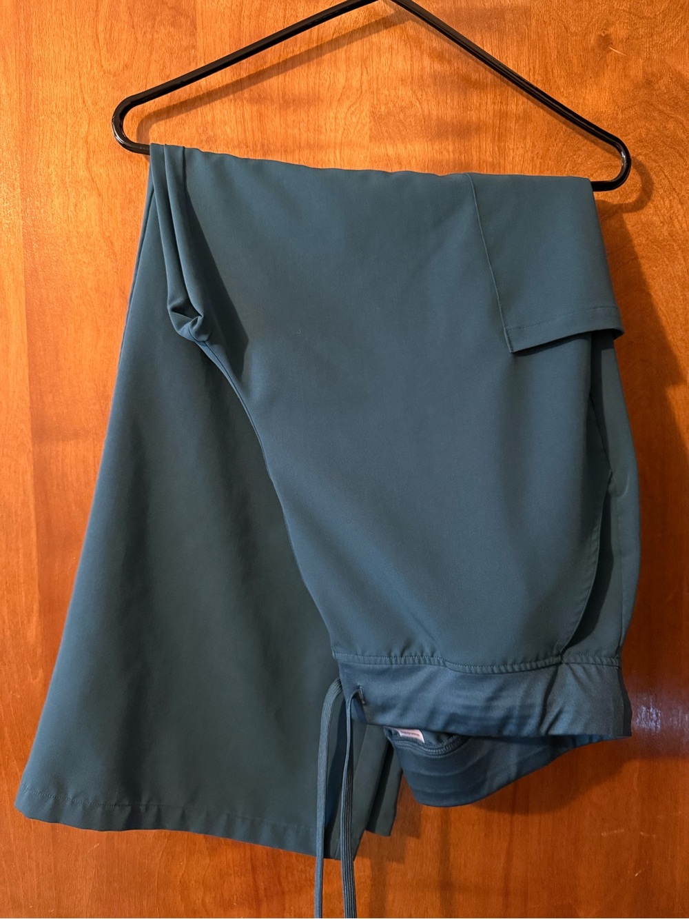 Mandala Wide Leg Women's Scrub Pants in Caribbean Blue with Drawstring